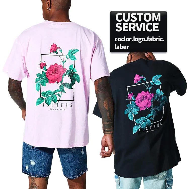 High Quality Men Clothing Manufacturer Custom Printing T-Shirt Streetwear Tee Shirt For Men