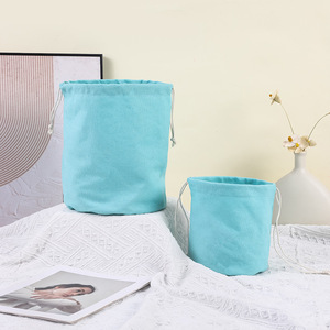 Toile à fond rond avec cordon de serrage sacs anti-poussière pochette de seau de rangement poche intégrée sac d'épicerie <span class=keywords><strong>divers</strong></span> garder sacs en gros - Product Image 6