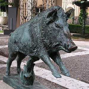 Fábrica precio barato famosa de latón fundido jabalí escultura para venta - Product Image 3