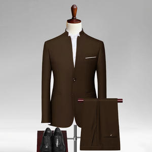 Costume de bureau Fato Social, uniforme chinois à <span class=keywords><strong>col</strong></span> mandarin, costume Tang pour hommes, costume politique de style chinois pour hommes, costume <span class=keywords><strong>Mao</strong></span>, Zhongshan - Product Image 2