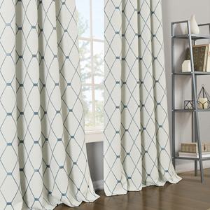 Thêu kết cấu nặng Rèm cửa với rô mô hình trang trại cửa sổ Grommet valances cho phòng khách - Product Image 2