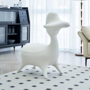 Fauteuil pouf confortable en laine d'agneau doux pour adultes et enfants, rembourré, salon, canapé paresseux avec éponge en latex - Product Image 5