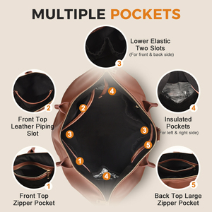 กระเป๋าเก็บผ้าอ้อมเด็กใช้ได้ทั้งชายและหญิงที่สง่างามเก็บของทำจากไนลอนแบบพกพาพร้อมสายคล้องกระเป๋า9ช่อง - Product Image 4