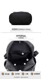 Mini <span class=keywords><strong>sac</strong></span> <span class=keywords><strong>à</strong></span> <span class=keywords><strong>dos</strong></span> de conception de la mode des femmes avec la fermeture <span class=keywords><strong>à</strong></span> glissière faite de matériel d'Oxford - Product Image 4