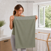 Tapis de yoga en coton biologique ultra-absorbant et très résistant avec design antidérapant pour l'entraînement, la musculation et l'essuyage de la transpiration