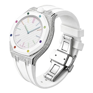 Cinturino in silicone con cassa in acciaio inossidabile e diamanti per Swatch Royal Pop, <span class=keywords><strong>bracciale</strong></span> per Swatch AP Royal Pop, cinturino per orologio - Product Image 4