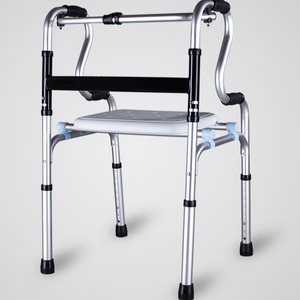 Fushide <b>Walker</b> Aluminum Alloy 53x59cm Height Adjustable For <b>Elderly</b> And Disabled Mobility Aid - Product Image 2