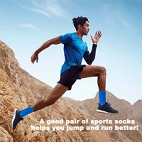 Chaussettes de sport antidérapantes multicolores en silicone avec soutien de la voûte plantaire et compression pour le ski, la randonnée, le trekking, l'escalade et la course en extérieur