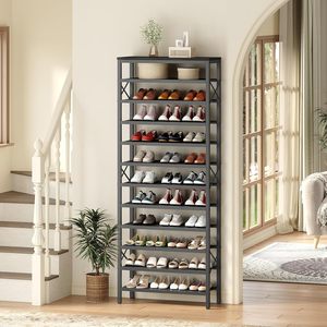 Multi-Layer Metal Steel <b>Shoe</b> <b>Rack</b> Simple Installation Floor-Standing <b>Shoe</b> Cabinet for Living Room Door-Mounted Entrance <b>Storage</b> - Product Image 1