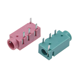 PJ-320A ช่องเสียบแจ็คเสียงสเตอริโอขนาด 3.5 มม., ขั้วต่อแบบ 4 พินแนวตั้งแบบ Thru-Hole Mount, ขั้วต่อตัวเมีย (สีเขียว, สีเหลือง, สีชมพู, สีดำ) - Product Image 3