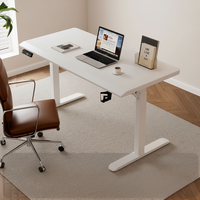 Table électrique réglable en hauteur OEM 1400*600mm, bureau à domicile, bureau d'étude, table de gaming en bois d'hévéa, établi, bureau d'ordinateur