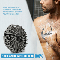 Brosse de Douche en Silicone Personnalisée pour Peaux Sèches, Outil de Nettoyage et de Massage, Éponge Exfoliante pour le Corps