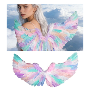 <span class=keywords><strong>Ali</strong></span> da Fata Bianche e Rosa per Donna e Ragazza, Costume <span class=keywords><strong>di</strong></span> Halloween, <span class=keywords><strong>Ali</strong></span> <span class=keywords><strong>di</strong></span> Angelo in Piume Naturali con Cinghie Elastiche - Vendita all'Ingrosso - Product Image 5