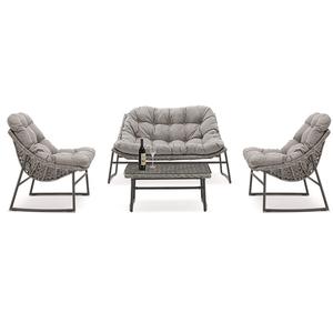 YOHO Offre Spéciale 5pcs chaise en corde d'extérieur avec tabouret Ensemble de jardin - Product Image 5