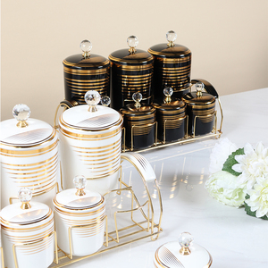 Bộ 7 Chiếc Hộp Gốm Phong Cách Hiện Đại Hộp Đựng Kẹo Bánh Quy Hộp Đựng Bằng Sứ Có Nắp - Product Image 3