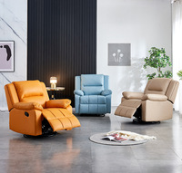 OKF Fauteuil canapé inclinable simple luxe Repose-jambes réglable OEM ODM Mobilier de loisir électrique en tissu pour chambre d'hôtel et salon