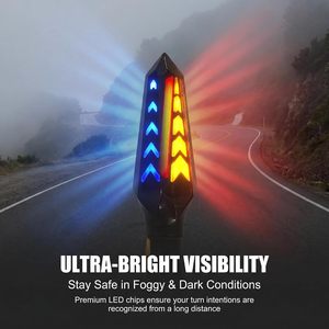 ไฟเลี้ยวรถมอเตอร์ไซค์แบบ LED รุ่น Universal พร้อมไฟวิ่ง Sequential Flowing Flash  หลอดไฟสองสี 12V - Product Image 2