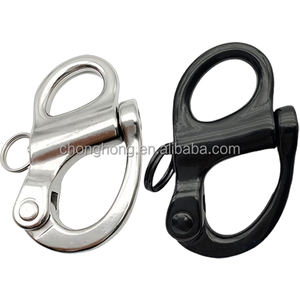 Manille à dégagement rapide en acier inoxydable 316 de 96 mm (3-3/4 pouces) pour bateaux à voile, connecteur marin à anse fixe - Product Image 6