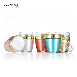 30g jar-shaped acrylic airless <b>pump</b> bottle refillable serum face cream press dispenser - Product Image 2