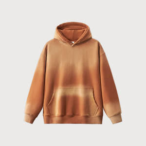 Personalized Wholesale Embroidery Heavyweight Acid Wash Gradient <b>Retro</b> Hoodie Superior Premium Oversized Zip <b>Sweatshirt</b> Jacket - Product Image 1