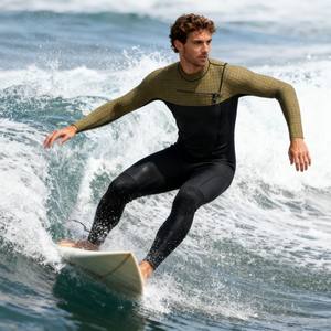 Combinaison de plongée personnalisée haut de gamme en néoprène 3/2 mm anti-UV grande taille pour homme, col montant, vêtement de bodysurf avec logo imprimé sur le devant pour le surf - Product Image 5