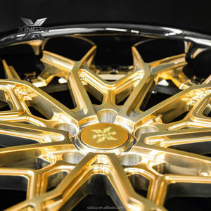 Jantes XINGTU forgées sur mesure en 2 pièces, design concave, jantes de course à fond profond pour BMW M3 M4 M5 M8 RS6 R8 5x112 5x120 Noir doré - Product Image 3