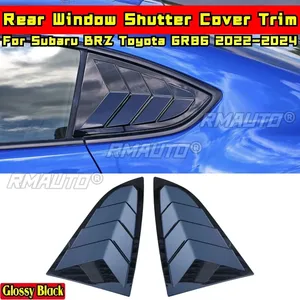 For Subaru BRZ Toyota GR86 2022-2024 Body Kit Car Side Rear <b>Window</b> Louver Shutter <b>Cover</b> Glossy Black DC Style Car Accessories - Product Image 1