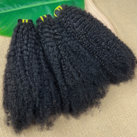 Extensions bouclées GDY Weft, cheveux humains indiens naturels bruts, provenant d'un seul donneur, lots de cheveux crépus bouclés 4C