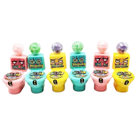 Grappige toiletvormige snoeplollipop met zure poeder, grappige dip-lollipop met fruit smaak, kindersnoepgoed voor grappen