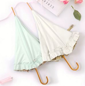 Elegant With Lace Trim Ladies Parasol Sunshade Automatic <b>Windproof</b> Dome Shape <b>Umbrella</b> Promotion Gift Comfort - Product Image 2