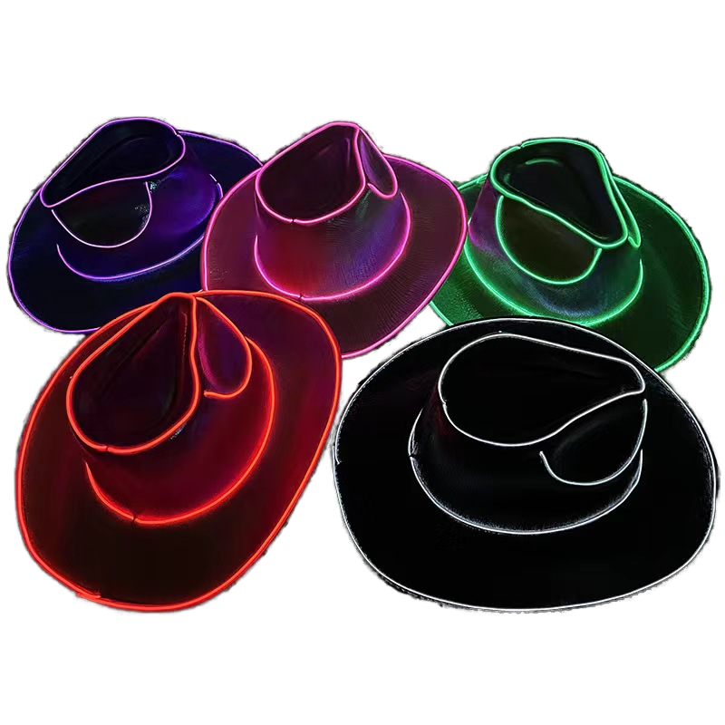 Western LED Glowing Cowboy Fedora Hat