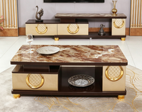 Meuble TV moderne, table basse en verre, ensemble de meubles de salon avec plateau en verre, vente en gros de meubles de maison de luxe, 3 tiroirs de rangement