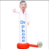 Tube gonflable de bienvenue personnalisé de 3M pour homme, danseur du ciel, cuisinier, chef gonflable, publicité