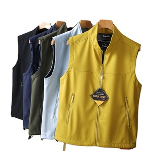 Men's <strong>Thin</strong> Soft Shell Vest Winter Grade Fabric Cold Windproof for Spring Fall Winter Outdoor <strong>Gilet</strong> Solid Pattern - Product Image 1