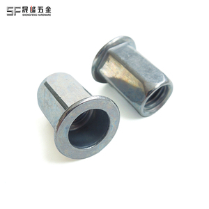 Tuercas Remachables de Aleación de Zinc y Níquel con Cabeza Plana y Orificio Hexagonal Completo, <span class=keywords><strong>Rosca</strong></span> Métrica Unificada M3-M12, 1/4, 1/2, para Fijación Metálica Automotriz - Product Image 4