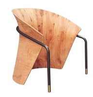 Fauteuil individuel pour salon, hall d'hôtel, structure en contreplaqué d'eucalyptus