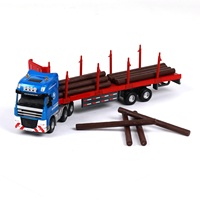 Camión de Juguete HW Toys con Remolque, Caja de Exhibición, Ruedas Libres, Unisex, Certificado EN71, Escala 1:50, 2 Cartones, Multicolor, para Mayores de 18 Años