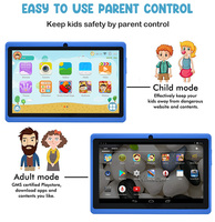 Tablette Android 7 pouces Wi-Fi à processeur MTK, Quad Core, 2+16 Go de mémoire, Android 10.0, pour enfants, éducative, en promotion