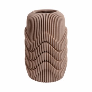 Vaso in porcellana scanalato arrotondato, moderno vaso in gres per fiori, per decorare la casa, la camera da letto, il tavolo, l'ufficio. - Product Image 3