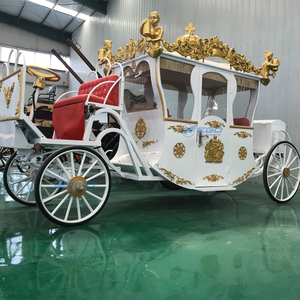 Chariot de Mariage Impérial de Luxe Classique Blanc de Haute Qualité pour Décoration de Fête, Chariot de Transport de Style Contes de Fées - Product Image 3