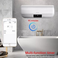 Glomarket untuk Tombol Sentuh Kaca Pintar WiFi Zigbee ABS 20A 250V Kontrol Suara Alexa Standar EU Saklar Boiler & Pemanas Air