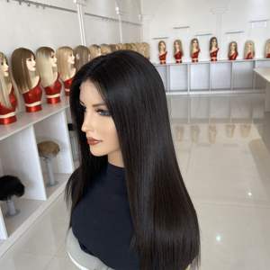 Perruques sans colle prêtes à être expédiées, 100% cheveux humains vierges, cuticules intactes, petits nœuds, perruques en dentelle frontale pour femmes - Product Image 1