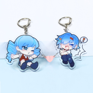 Tự làm tùy chỉnh phim hoạt hình Charm Acrylic Keychain Anime vài nam châm Keychain Tim Dễ Thương Epoxy Acrylic Keychain - Product Image 2