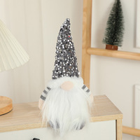 Décoration de Noël Lumineuse : Poupée Sans Visage avec Chapeau Pailleté pour Vitrine et Décoration Intérieure OEM/ODM