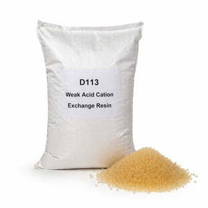 Résine échangeuse de cations macroporeuse faiblement acide de qualité potable D113, sac de 25 L pour la déalkalisation et l'élimination des métaux lourds - Product Image 1