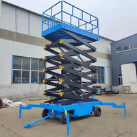 Plateforme de travail aérienne mobile hydraulique à ciseaux avec stabilisateurs pour la maintenance