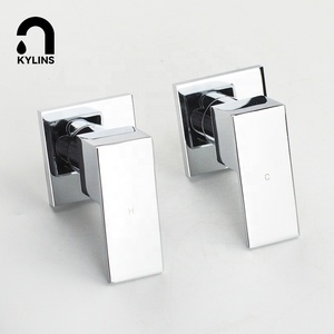 Robinet mitigeur mural pour lavabo de salle de bain, robinet de douche avec double poignée, eau chaude et froide, marque australienne - Product Image 1