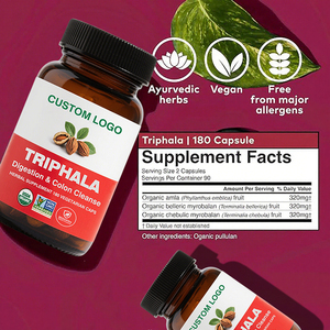 Toptan polifenoller, vitaminler, mineraller bol Vegan takviyesi organik Triphala kapsül Amla / Bibhitaki / Haritaki - Product Image 2