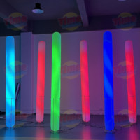 Colonne publicitaire gonflable étanche en PVC avec éclairage LED/RGB pour la décoration d'événements