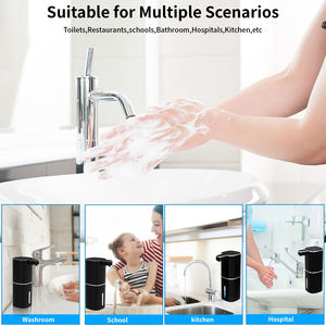 USB充電式自動発泡石鹸ディスペンサーウォールマウントタッチレス液体石鹸ディスペンサー家庭用およびホテル用 - Product Image 6